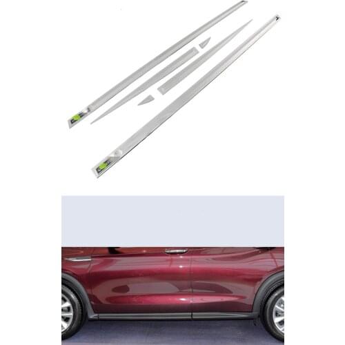 Eosuns Car Body Collision Steel Trips Doors Decoration Sills Guard Protection Plates for Infiniti Qx50