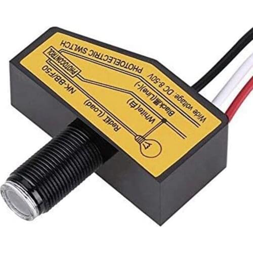 Photocell Switch NK-BB/F50 DC 8-50V Dusk to Dawn Sensor Photoelectric Switch Light Photocell Sensor Lighting Switch
