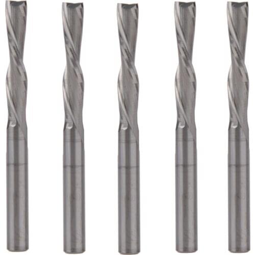 5pcs AAA 4mm*22mm left handed 2 spiral flute bits, Down Cut carbide endmill, Left-Handed spiral cutter