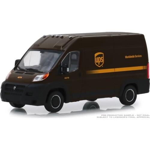 GreenLight 1:43 UPS Dodge RAM ProMaster 2500 High Roof Cargo Van boutique alloy car toys for children kids toys Model original