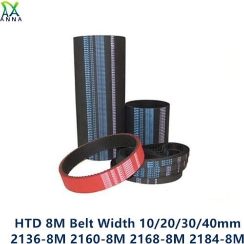 HTD 8M synchronous Timing belt C=2136/2160/2168/2184 width 10/20/30/40mm Teeth 267 270 271 273 HTD8M 2136-8M 2160-8M 2184-8M