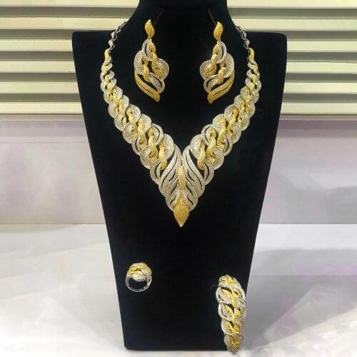 GODKI New Crossover 4Pcs African Jewelry Set for Women Wedding Luxury Naija Dubai Jewelry Set Cubic Zirconia Bridal Jewelry Sets