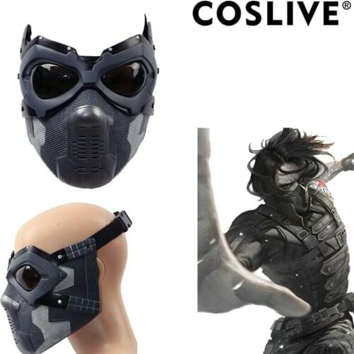 Xcoser Captain America 3: Civil War Winter Soldier Bucky Cosplay Resin Mask 1:1Scale Replica Props For Adults Halloween
