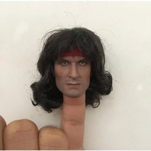 1/6 Scale Soldier First Blood Rambo Hair Transplant Head Sculpture Model for 12 ‘’ action figure
