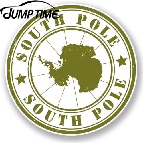 Jump Time for Antarctica South Pole Sticker Car Laptop Decal Travel Luggage Tag Decal Rear Windshield Waterproof Car Accessories