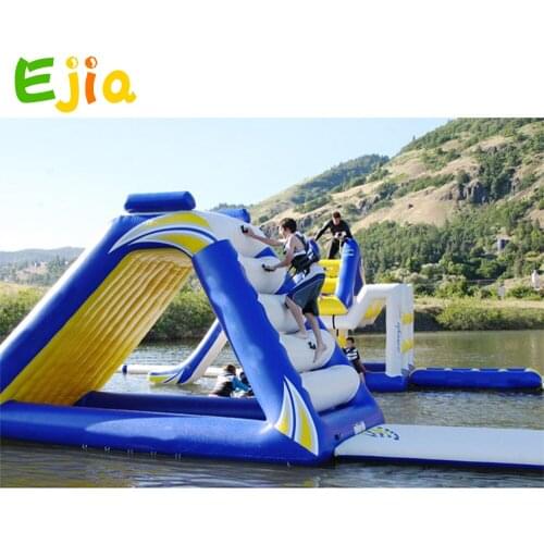 Outdoor Inflatable Floating Air Pool Slide Beach Swimming Pool Party water Bounce Slide For Kids Adult Lake Fun