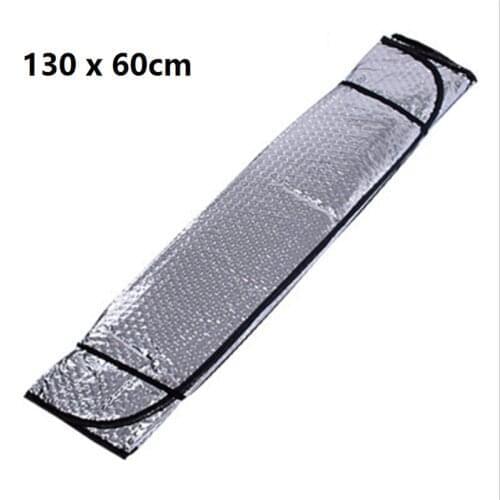 Car Single-sided Sunshade Car Front Window Sun Shade Aluminum Foil Insulation Sun Block Window Windshield Cover 130x60cm