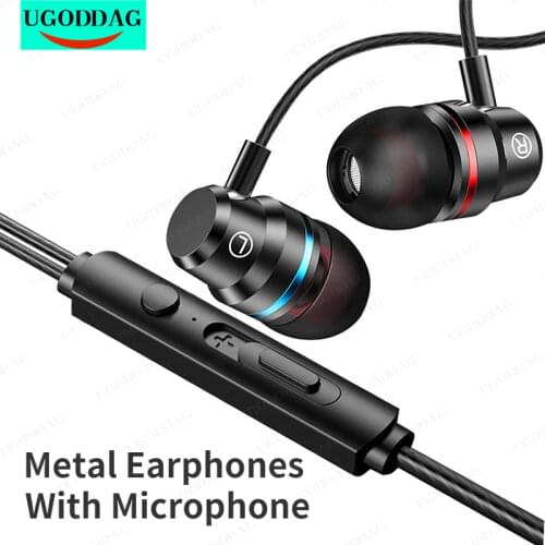 Fone de ouvido In-Ear Wired Earphone 3.5mm Earbuds Music Sport Gaming Headset With mic For IPhone Xiaomi Samsung Huawei Stereo