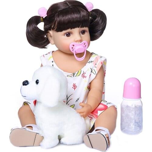 Real cute face girl bebe reborn toddler girl full silicone vinyl body reborn baby NPK DOLL surprice gift