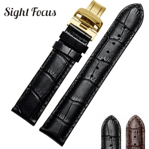 18 19 20 22mm 1853 Watchbands for Tissot Watch Accessories PRC200 T41 Cowhide Leather Watch Band Strap Men Black Brown Belt Male