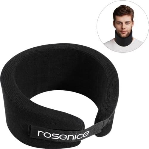 ROSENICE Neck Collar Comfortable Neck Support Brace Cervical Collar Strong Resilience Cervical Collar One Size (Black)