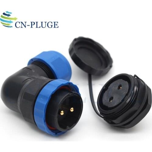 SP28 2/3/4/5/6/7/9/10/12/14/16/19/22/24/26Pin Waterproof Connector Elbow Nut Cable Connector Plug & Socket Male And Female IP68