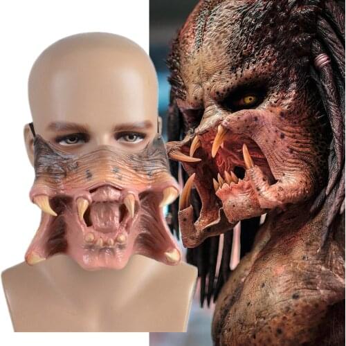 Predator Cosplay Scary Latex Helmet Mask Prop Halloween