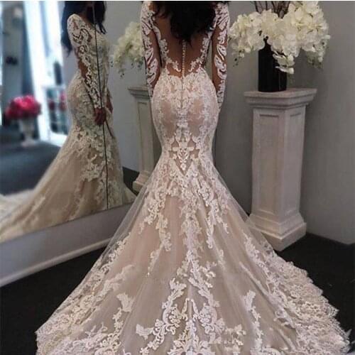 Wuzhiyi wedding dress 2020 white/Ivory/ champagne marriage dress high quality wedding Gown backless vestido de noiva illusion