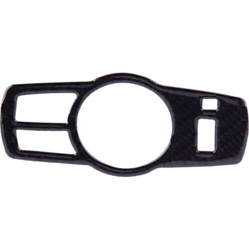Carbon Fiber Interior Headlight Switch Button Panel Trim Cover Frame Fit For BMW 5 Series F10 2011-2014 2015 2016 2017