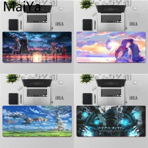 Maiya Top Quality Anime Sword Art Online Rubber PC Computer Gaming mousepad Free Shipping Large Mouse Pad Keyboards Mat