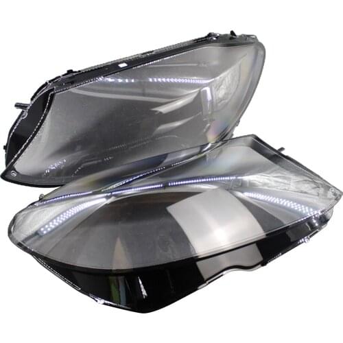 1Pair Front Lampshade Headlight Headlamp Len Lampcover Covers Replacement for Mercedes- W205 C180 C200 A2059067303