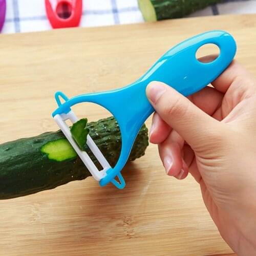 1pc Kitchen Tools Random Color New Design Colorful Fruit Vegetable Potato Ceramic Peeler Kitchen Accessory Helper Free Shipping