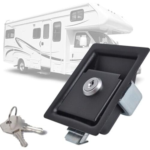 1 Pcs RV Cabinet Box Panel Lock Trailer Truck Modified Compartment Lockstitch Black Carbon Steel Toolbox Accessories