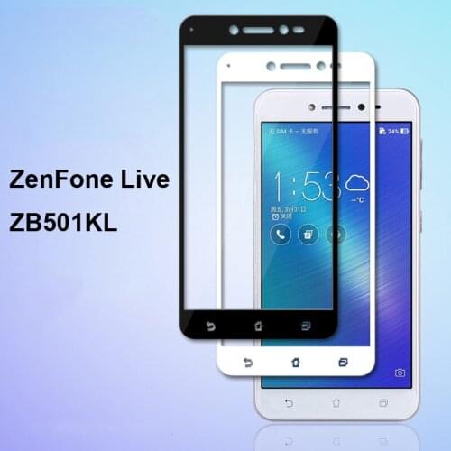 1pcs Ultra-Thin white black color full screen protector Tempered Glass film For Asus ZenFone Live Screen protective glass film