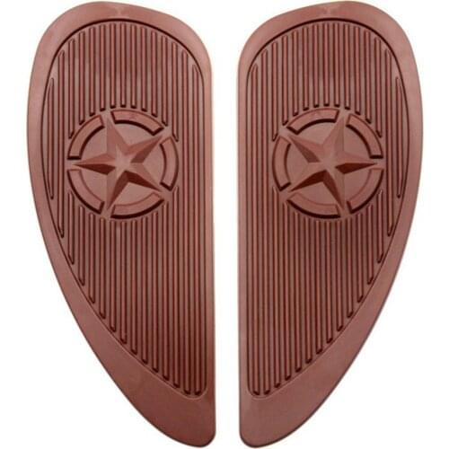 2pcs Motorcycle Tank Traction Pad Anti Slip Sticker Side Decal Gas Knee Grip Protector Upgraded Rubber Waterproof Anti-fading