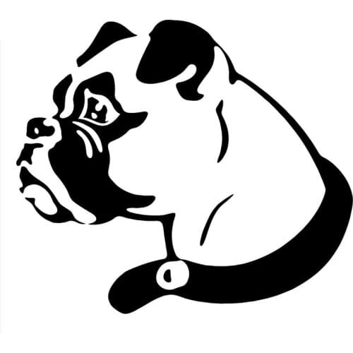 20.3*17.8CM Boxer Dog Funny Car Cover Scratches Animal Decorative Stickers Classic Fashion Cartoon Decals C6-0977