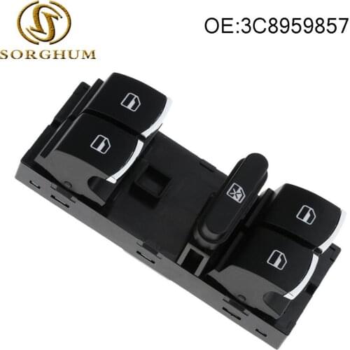 3C8959857 Front Left Power Master Window Switch For VW Passat CC Jetta Golf Rabbit Tiguan Seat Altea Ibiza Leon Toledo