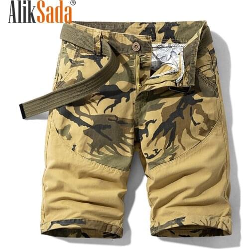 Aliksada 2021 Summer New Multi-Pocket Tooling Cotton Loose and Comfortable Casual Mens Shorts, Fashion Trend All-Match Shorts
