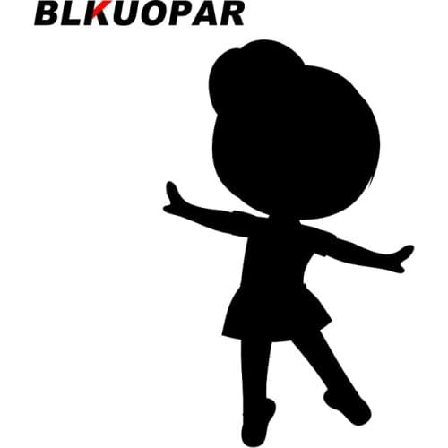 BLKUOPAR for Baby Girl Silhouette Car Stickers Fashionable Vinyl Decals Anime Scratch-Proof Refrigerator Trunk Decor Car Label