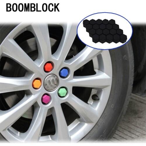 BOOMBLOCK 20Pcs Silicone Car Wheel Hub Screw Cover Cap For Mercedes Alfa Romeo Fiat 500 BMW E39 E46 E90 E60 E36 F30 Mini Cooper