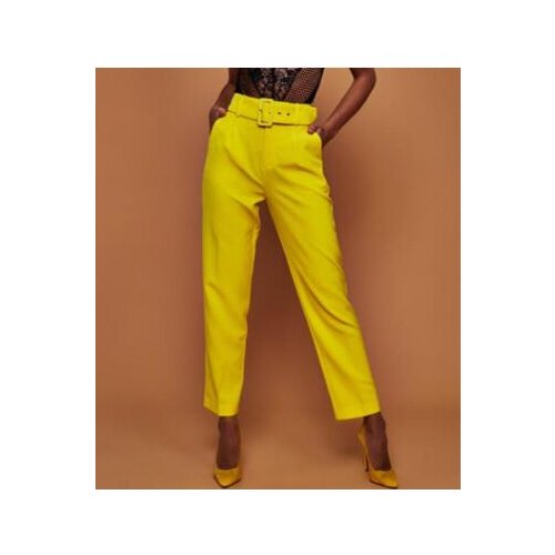 30PCS/lot fedex fast Casual Pants High Waist Autumn Belted Straight Leg Office Lady Suit Pants Women solid Trousers