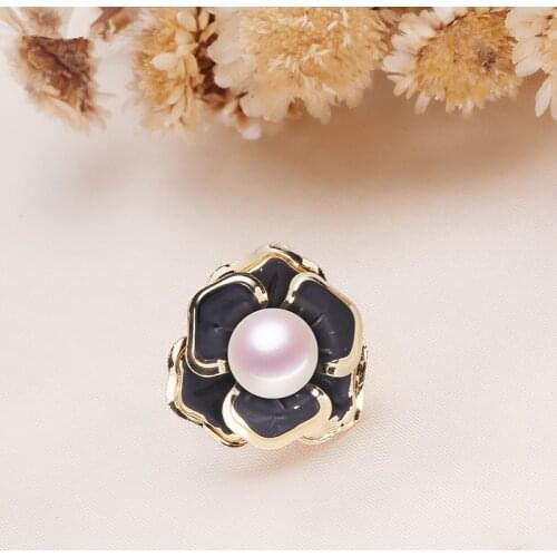 Flower Brooch Pin Mountings Base Findings Jewelry Settings Parts for Pearls Beads Stones Crystals Agate Coral 10pcs/lot