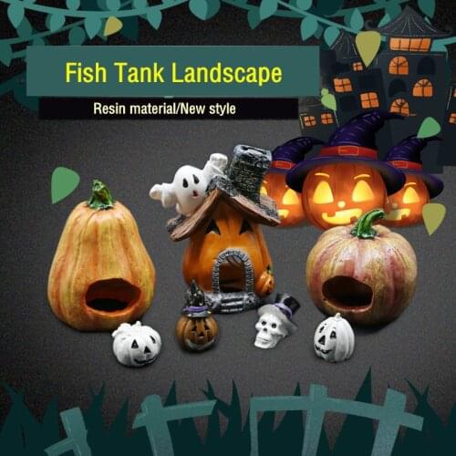 Aquarium Air Bubbler Decor Creative Halloween Fish Tank Decoration Ornaments Home Resin Crafts
