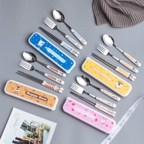 Baby Gadget Cutlery Set Training Spoon ceramics Childrens Cutlery Cartoon Supplementary Spoon Baby Food Feeding Spoon