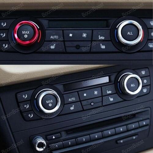 For B/MW X1 Auto Air Conditioning Knob decorative Ring cover trim 3 colors Car styling