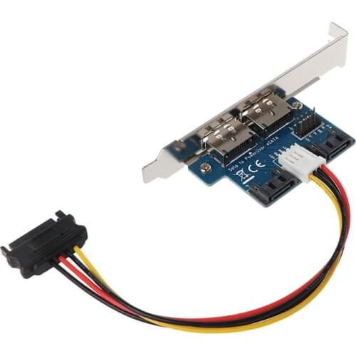 SATA Dual Port to Double Power Over ESATA 12V+5V Adapter Convert Expansion Card