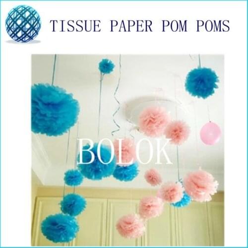 Sale Hot ! 100pcs 12" 30CM Tissue Paper Pom Poms