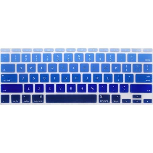 Gradient English Silicone US Version Keyboard Cover Skin For Apple MacBook Air 11 Mac Air 11.6 inch A1370 A1465 Keyboard Film