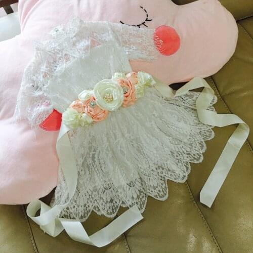 Spanish Champagne Flower Baby Girls Birthday Party Gown Hallowered Embroidery Tutu Dress Top Market Lace Evening Vestido