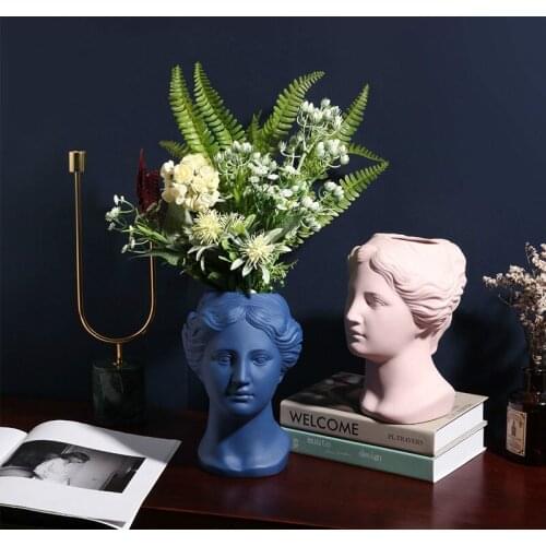 Statue Ceramic Crafts Artwork Succulents Vase flower Pot Greek Goddess Vase Decoration Nordic Ornaments Venus flower Decoration
