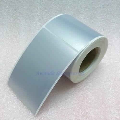 Label Sticker 75 x 100 mm 250 Pieces 3 x 4 inch Matte Silver PET Label Sticker Waterproof Tear resistant Oilproof