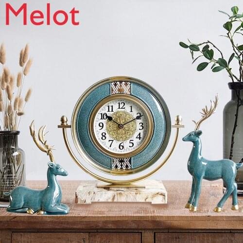 Desk Clock Home Desktop Clock Decoration Radio Controlled Clock Living Room Desk Clock Fashion Large Mute