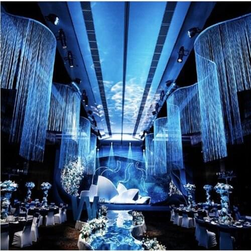 New Arrival Upscale Wedding Ceiling S-shaped Line Curtain Wedding Hanging Road Lead Decoration Props Supplies Free Shipping