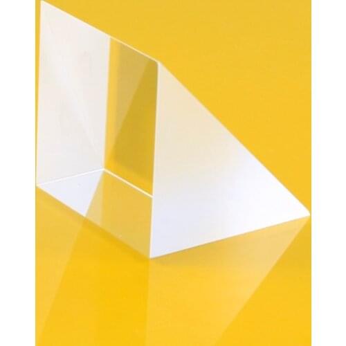 5MM Optical Glass Triangular Spot Isosceles Right Angle Prism K9 Material Total Reflection Physical Experiment Ray Prism