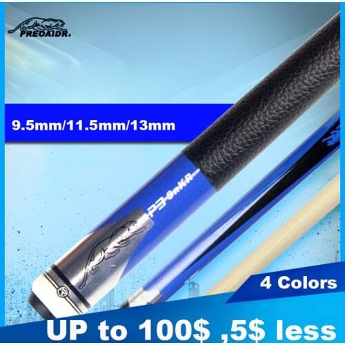 2019 NEW SR PREOAIDR Billiard Cue Pool Stick 13mm 11.5mm 9.5mm Tip 4 Color Blue Black White Orange Leather Handle China