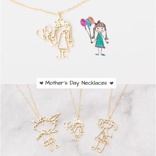 Mothers Day Gift-Actual Childrens Painting Necklace-Childrens Art Necklace-Mom Necklace-Gift for Mom