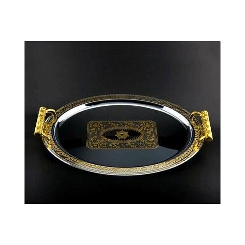 Mported steel plate tray, disc, square plate Hotel fruit tray, cup tray, tea tray, fruit tray, tea tray