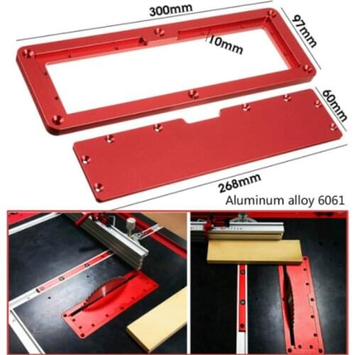 WoodWorking Tool Miter Gauge and 400/600/800mm Alluminium Fence with Metric Scale,Saw Flip Cover Plate,Ruter Table Insert Plate