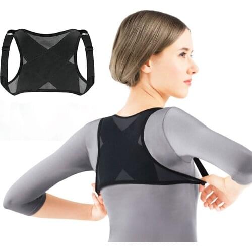 Drop ship Adjustable Posture Corrector Brace Net Breathable Back Spine Support Belt Humpback Shoulder Posture Correction Belt