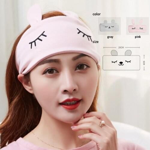 Q Fashion Cartoon hair Accessories Pattern Elastic Multipurpose Wide Brim Elastic Wash Face Headband Makeup Head Bands Female